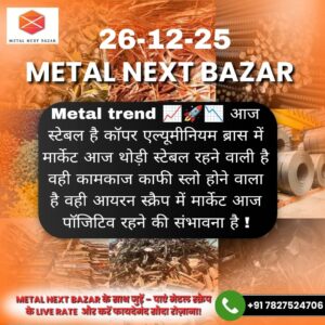 Aaj ke iron scrap metal ka market rate aur price movement ka visual analysis