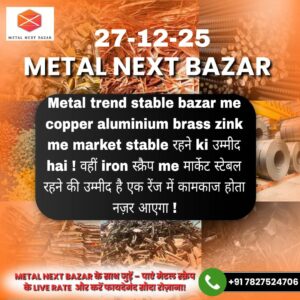 Aaj ke iron scrap metal ka market rate aur price movement ka visual analysis