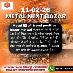 आज के धातु मूल्य रेट – सोना, चाँदी, ताम्बा व अन्य धातुओं के रेट