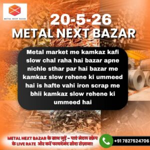 Copper, Brass, Aluminium और Iron Scrap Rate Prediction का हिंदी अपडेट जिसमें Metal Market Trend और Scrap Rate Analysis दिखाया गया है