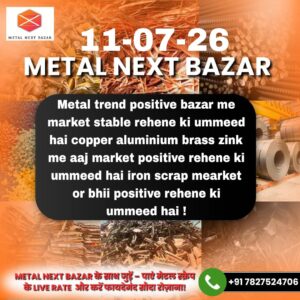 आज का मेटल प्रेडिक्शन जिसमें कॉपर, एल्यूमिनियम और आयरन के भाव में बदलाव की जानकारी दी गई है