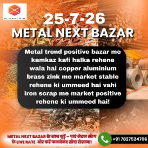 आज के मेटल स्क्रैप मार्केट का प्रेडिक्शन और विभिन्न धातुओं के भाव में संभावित बदलाव