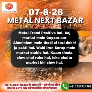 आज का Metal Prediction: मेटल मार्केट में क्या रहेगा ट्रेंड?